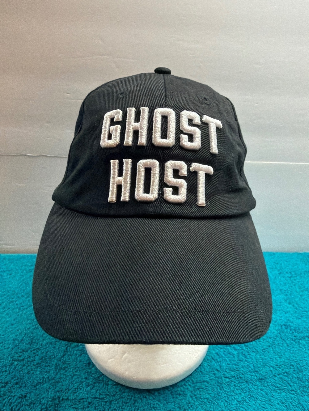 Disney The Haunted Mansion Ghost Host Black Baseball Cap Hat